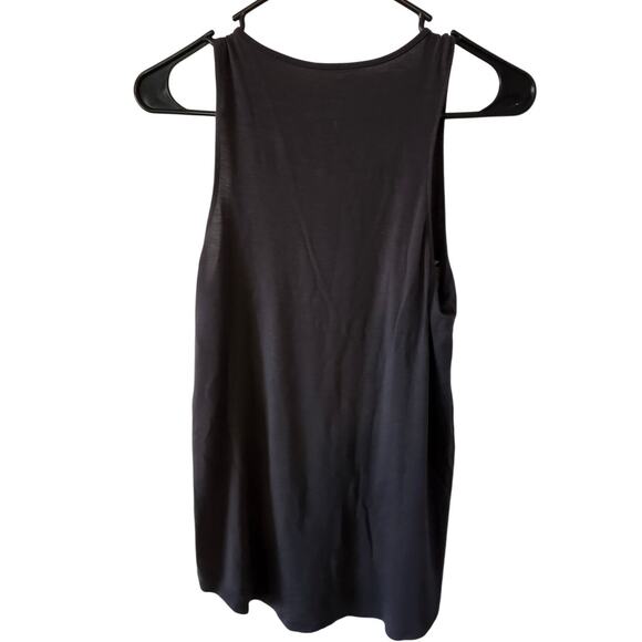 American Eagle Soft & Sexy Tank Top Small Gray Floral Embroidered Career Dress - Picture 2 of 5